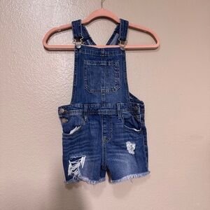 Cat & Jack Distressed Blue Kids shortalls